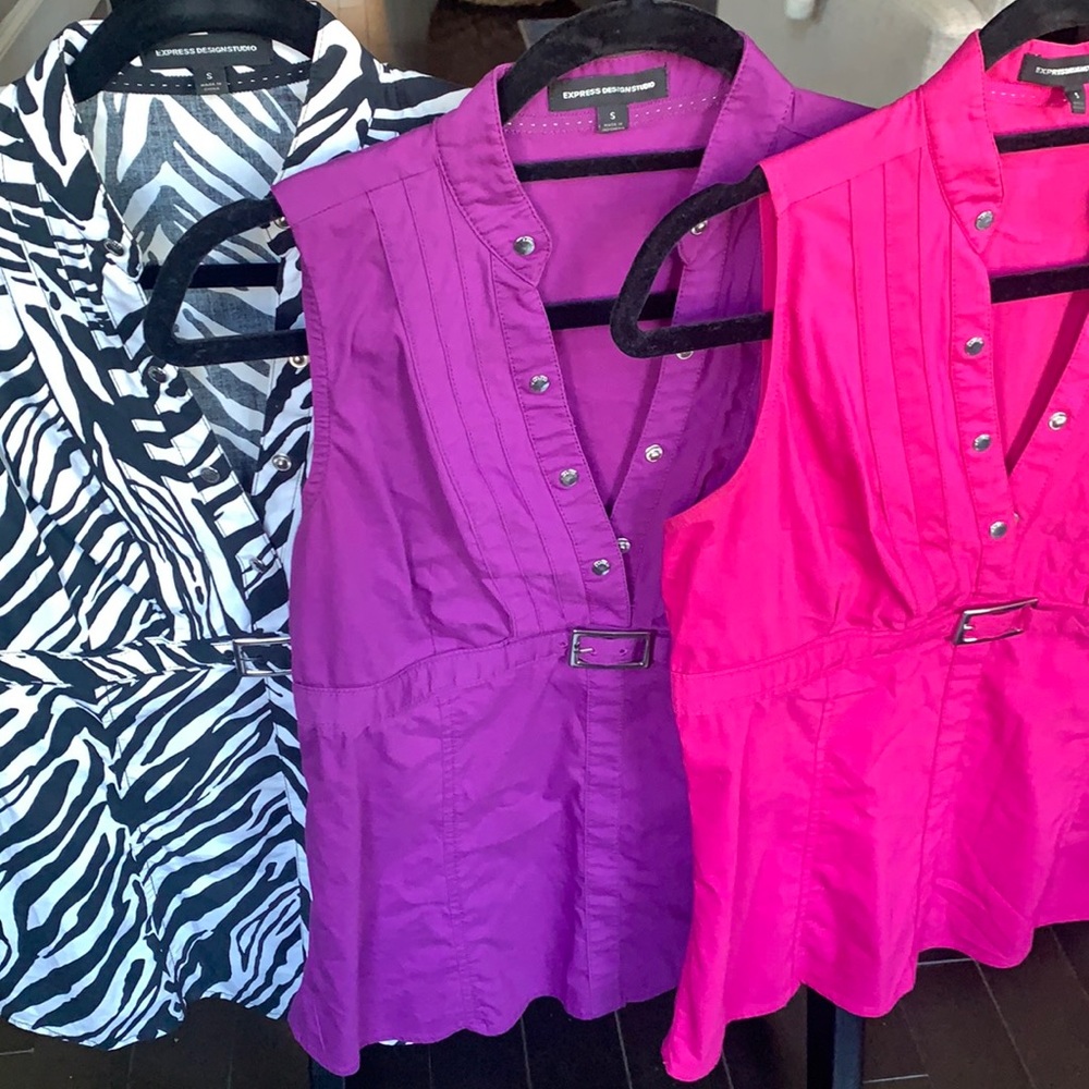 Patterned Express Design Studio Sleeveless Blouse - image 3